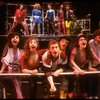 Actors (Top L-R) Robert Downey, Jr., Jane Krakowski, Erica Gimpel, Lisa Ann Grant, Sam Slovick, Todd Graff, (Front L-R) Liza Lauber, Tia Riebling, Donnie Kehr, Martha Plimpton, Anne Marie Bobby, William Morrison in Off-B'way musical "American Passion." (New York)