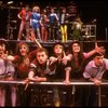 Actors (Top L-R) Robert Downey, Jr., Jane Krakowski, Erica Gimpel, Lisa Ann Grant, Sam Slovick, Todd Graff, (Front L-R) Liza Lauber, Tia Riebling, Donnie Kehr, Martha Plimpton, Anne Marie Bobby, William Morrison in Off-B'way musical "American Passion." (New York)