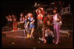 Actors (L-R) Lisa Ann Grant, Sam Slovick, Erica Gimpel, Todd Graff, Ann Marie Bobby, Martha Plimpton, Jane Krakowski, Tia Riebling, Robert Downey, Jr., Donnie Kehr, William Morrison & Liza Lauber in the Off-B'way musical "American Passion." (New York)