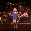 Actors Jane Krakowski (C) & Robert Downey, Jr. (reclining at R) w. cast in a scene fr. the Off-Broadway musical "American Passion." (New York)