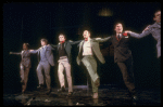 Actors (L-R) John Cunningham, Steve Elmore, Dean Jones, George Coe, Charles Braswell & Charles Kimbrough in a scene fr. the Broadway musical "Company." (New York)