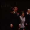 Actors (L-R) Stanley Grover, Jane Russell, Ken Kimmins, Barbara Barrie, George Wallace, Jane Johnston, Ken Cory, Charlotte Frazier, Steve Elmore, Marian Hailey & Larry Kert in a scene fr. the first replacement cast of the Broadway musical "Company." (New York)