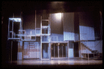 Legendary abstract multi-level set designed by Boris Aronson for the Broadway musical "Company." (New York)