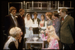 Actors (Top L-R) Del Hinkley, Robert Goss, Marian Hailey, George Chakiris, Jane Johnston, Bernie McInerney, Marti Stevens, Gary Krawford, George Wallace, (Seated L-R) Elaine Stritch & Ann Johnson in a scene fr. the tour of the Broadway musical "Company." (Toronto)