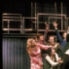 Actors (L-R) Ann Johnson, Gary Krawford, Jane A. Johnston, George Wallace, George Chakiris, Del Hinkley, Marti Stevens, Marian Hailey & Robert Goss in a scene fr. the tour of the Broadway musical "Company." (Toronto)