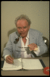 Actor Carroll O'Connor in a rehearsal shot fr. the Broadway play "Brothers." (New York)