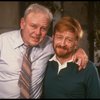 L-R) Actor Carroll O'Connor & playwright George Sibbald in a publicity shot fr. the Broadway play "Brothers." (New York)