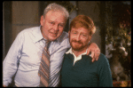 L-R) Actor Carroll O'Connor & playwright George Sibbald in a publicity shot fr. the Broadway play "Brothers." (New York)