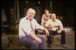 Actors (L-R) Carroll O'Connor, Dennis Christopher & Gary Klar in a scene fr. the Broadway play "Brothers." (New York)