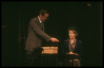 Actors Colm Meaney & Rachel Gurney in a scene fr. the Broadway play "Breaking the Code." (New York)