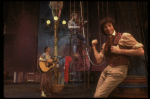 Actor Jim Dale (R) w. cast in a scene fr. the Broadway musical "Barnum." (New York)