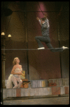 Actors Kathleen Marsh & Harvey Evans in a scene fr. the Bus & Truck tour of the Broadway musical "Barnum." (New York)