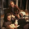 Director Marshall W. Mason (Top) directing actors John Malkovich & Joan Allen in a rehearsal of the Broadway play "Burn This." (New York)