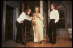 Actors (L-R) John Malkovich, Joan Allen & Jonathan Hogan in a scene fr. the Broadway play "Burn This." (New York)