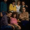 Actors (Top L-R) Gary Morris, Linda Ronstadt, Patti Cohenour, & David Carroll, (Bottom L-R) Howard McGillin, Cass Morgan & dirctor Wilford Leach in a publicity shot fr. the New York Shakespeare Festival production of the musical "La Boheme." (New York)