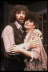 Actors Linda Ronstadt and Gary Morris in a scene from the New York Shakespeare Festival production of the musical "La Boheme." (New York)