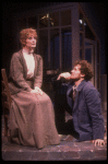 Actors Patti Cohenour and David Carroll in a scene from the New York Shakespeare Festival production of the musical "La Boheme." (New York)