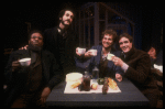 Actors (L-R) Keith David, Neal Klein, David Carroll & Howard McGillin in a scene from the New York Shakespeare Festival production of the musical "La Boheme." (New York)