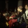 Actress Linda Ronstadt (L) being congratulated by dancer Natalia Makarova (2R) at the opening night party for the New York Shakespeare Festival production of the musical "La Boheme." (New York)