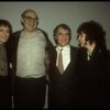 L-R) Producer Gail Merrifield, director Wilford Leach, producer Joseph Papp & actress Linda Ronstadt at the opening night party for the New York Shakespeare Festival production of the musical "La Boheme." (New York)