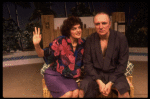 Actors Priscilla Lopez & Philip Bosco in a scene fr. the Off-Broadway play "Be Happy For Me." (New York)