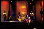 Actors in a scene fr. the Off-Broadway musical "Bring in the Morning." (New York)