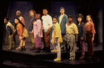 Actors in a scene fr. the Off-Broadway musical "Bring in the Morning." (New York)