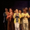 Actors in a scene fr. the Off-Broadway musical "Bring in the Morning." (New York)