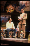 Actor Joe Warren Davis (L) w. cast member in a scene fr. the National Tour of the musical "Buddy." (Hartford)