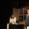 Actors Lauree Taradash (L) and Joe Warren Davis (2R) w. cast in a scene fr the National tour of the musical, "Buddy." (Hartford)