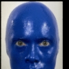 Scene fr. Off-Broadway theater piece "Blue Man Group." (New York)