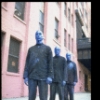 Scene fr. Off-Broadway theater piece "Blue Man Group." (New York)