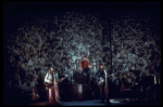 Cast performing as the Beatles in a scene fr. the Broadway entertainment "Beatlemania." (New York)