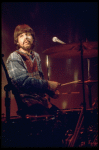 Performer Justin McNeill impersonating Ringo Starr in a scene fr. the Broadway entertainment "Beatlemania." (New York)