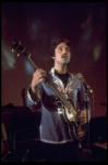 Performer Mitch Weissman impersonating Paul McCartney in a scene fr. the Broadway entertainment "Beatlemania." (New York)
