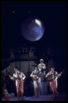 Cast performing as the Beatles in a scene  fr. the Broadway entertainment "Beatlemania." (New York)