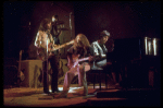 Performers (L-R)  Leslie Fradkin,Joe Pecorino , Mitch Weissman & (back) Justin McNeill as the Beatles in a scene fr. the Broadway entertainment "Beatlemania." (New York)