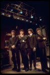 Performers (L-R) Joe Pecorino, Mitch Weissman, Leslie Fradkin & Justin McNeill as the Beatles in a scene fr. the Broadway entertainment "Beatlemania." (New York)