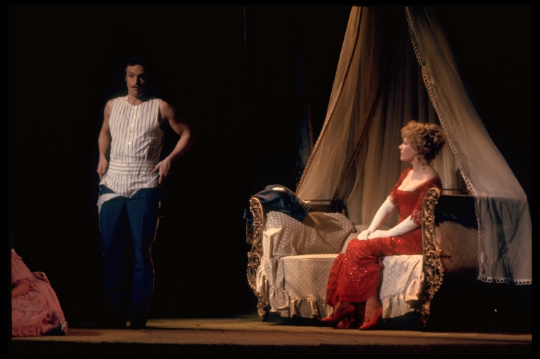 Actors Glynis Johns & Laurence Guittard in a scene fr. the Broadway ...