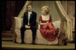 Actors Glynis Johns & William Daniels in a scene fr. the first replacement cast of the Broadway musical "A Little Night Music." (New York)