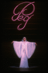 Singer Peggy Lee in a scene fr. the one-woman Broadway musical "Peg." (New York)