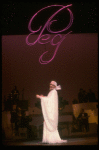 Singer Peggy Lee in a scene fr. the one-woman Broadway musical "Peg." (New York)