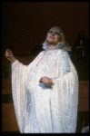 Singer Peggy Lee in a scene fr. the one-woman Broadway musical "Peg." (New York)