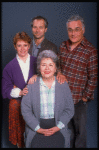 Actors (L-R) Roberta Maxwell, Lewis Arlt, Sada Thompson & Charles Cioffi in a publicity shot for the Off-Broadway play "Real Estate." (New York)