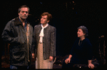 Actors (L-R) Lewis Arlt, Roberta Maxwell & Sada Thompson in a scene fr. the Off-Broadway play "Real Estate." (New York)