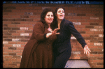 Actresses (L-R) Kathy Najimy & Mo Gaffney in a scene fr. the Off-Broadway play "The Kathy and Mo Show: Parallel Lives." (New York)