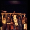 Actor Al Freeman, Jr. (C) w. cast in a scene fr. the Broadway musical "Look to the Lilies." (New York)