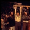 Actor Al Freeman, Jr. (C) w. cast in a scene fr. the Broadway musical "Look to the Lilies." (New York)