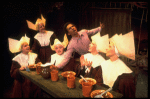 Actors (L-R) Shirley Booth, Maggie Task, Linda Andrews, Al Freeman, Jr., Virginia Craig & Taina Elg in a scene fr. the Broadway musical "Look to the Lilies." (New York)
