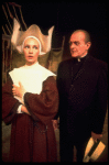 Actors Taina Elg & Richard Graham in a scene fr. the Broadway musical "Look to the Lilies." (New York)